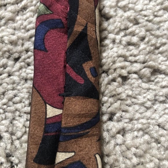 Urban Canvas MEN'S SILK Neck TIE BROWN BURGUNDY GREEN BLUE Brown 4 X 57 - Picture 9 of 9